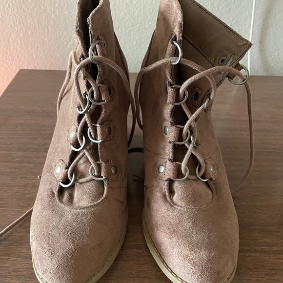 Madden Girl Wedge Lace-up Booties - Picture 3 of 3